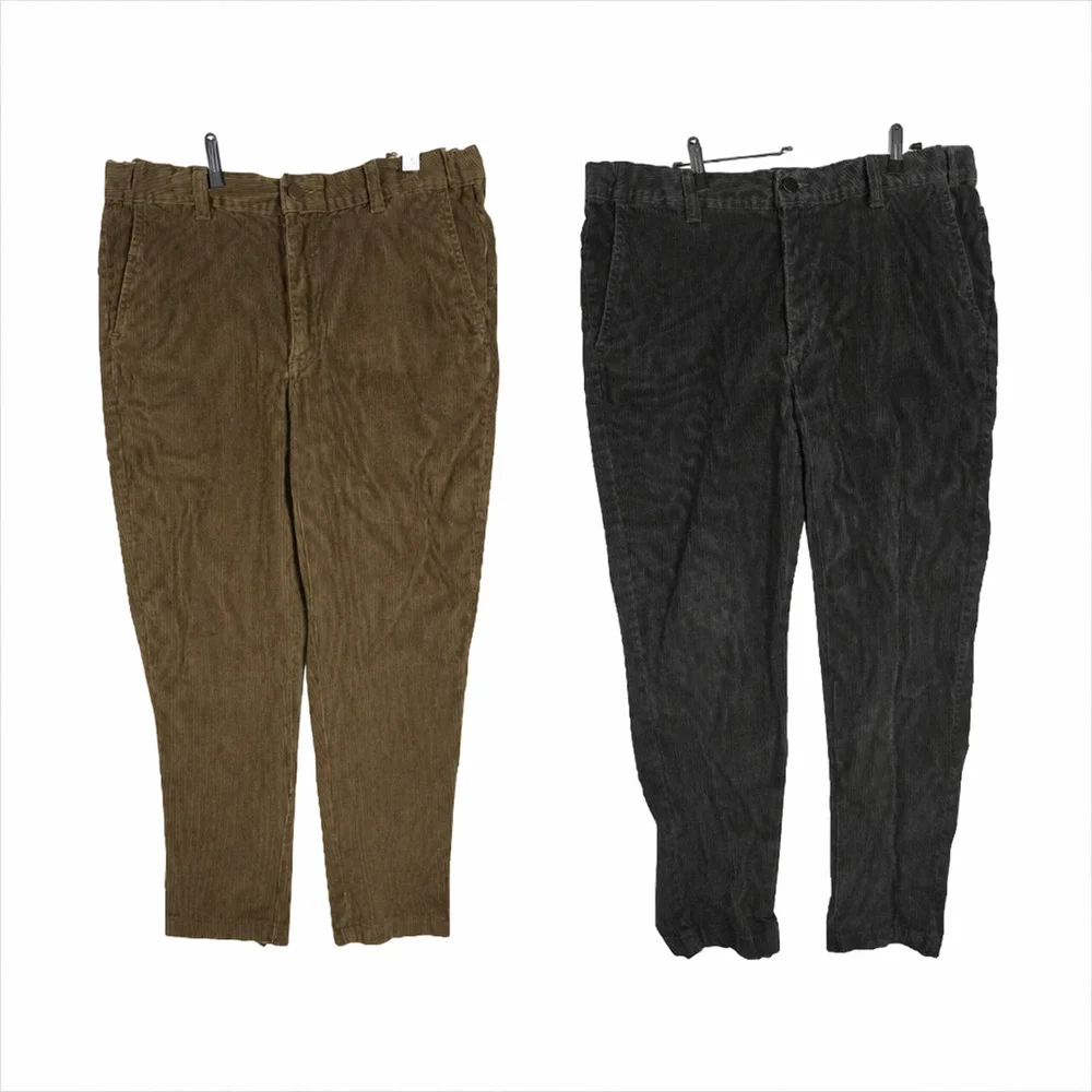 Lot of 2 LL Bean Pants Mens 36x32 Brown Classic Fit Denim Casual Preppy Cotton